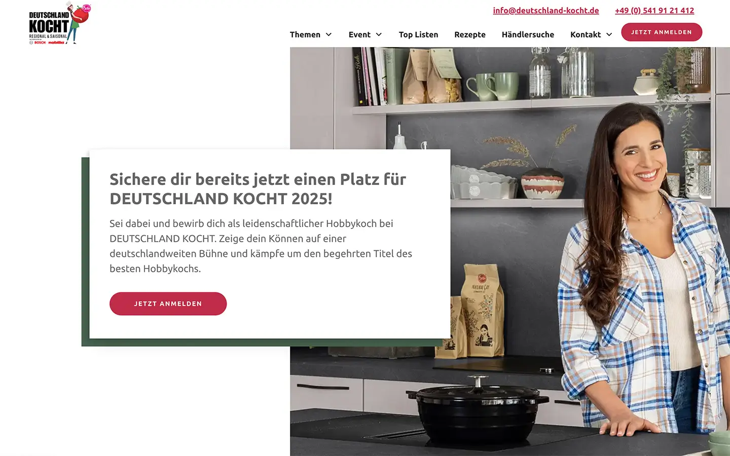 deutschland kocht website screen design desktop