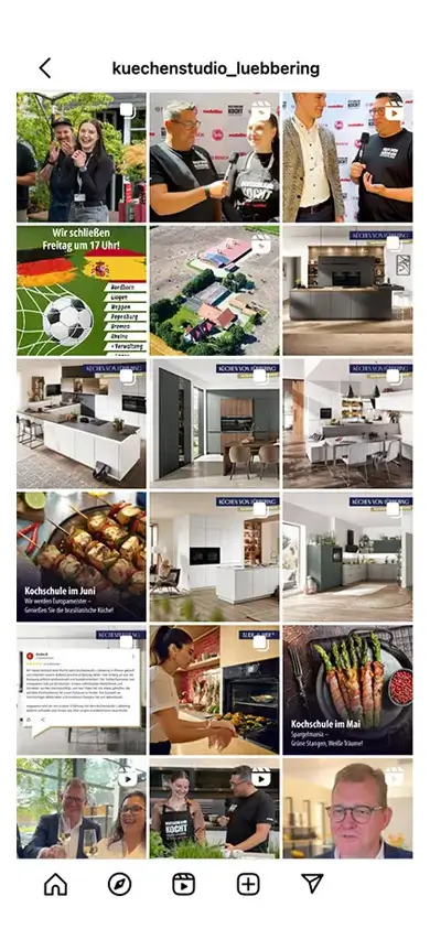 luebbering kuechen instagram kanal screenshot