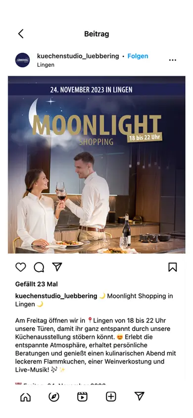 luebbering kuechen instagram post screenshot