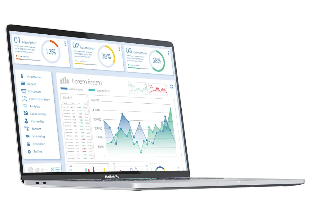 mockup seo analytics dashboard ansicht