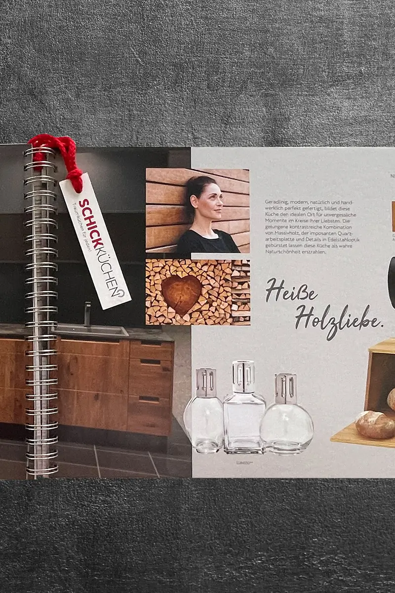 wohn schick werbemittel mockup heft mit spiralbindung